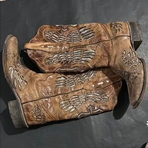 Hecho En Mexico Brown Western Heeled Boots